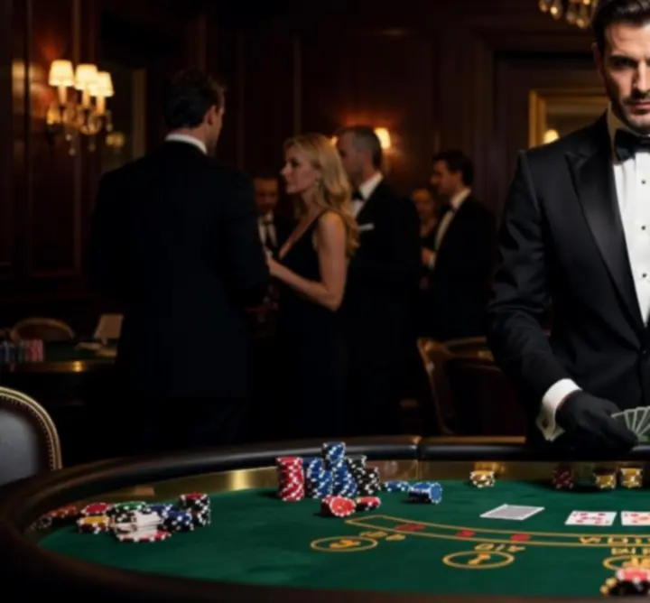 Profesjonalny krupier tworzący atmosferę kasyna na evencie